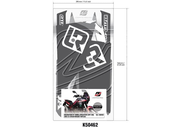 UNIRACING Decal Kit AFRICA TWIN REPLICA K50462