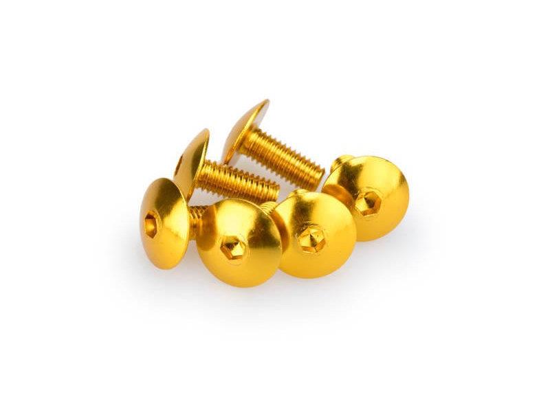 PUIG M6 Domed Screws 15mm x 6 Yellow Universal 0611G