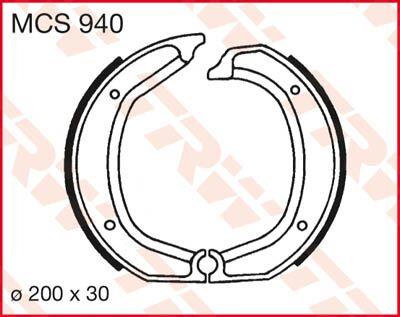 Trw Brake Shoes For BMW R 100 RT 1955-1980 Set MCS940
