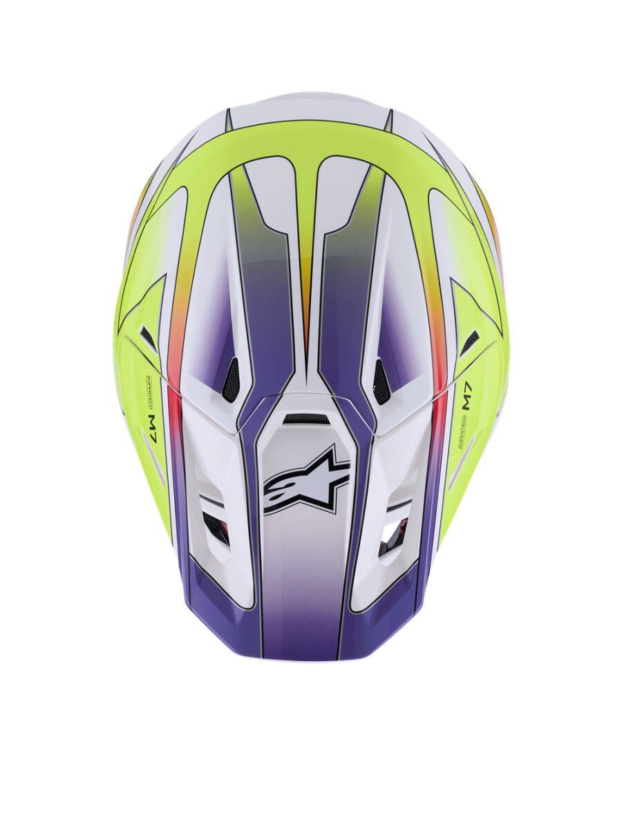 ALPINESTARS SM7 Fuse Helmet WHT/YL/PU 2025 Model