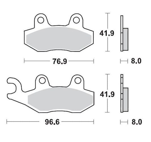 Moto-Master Racing GP Offroad Brake Pads For Yamaha TT-R 230 1985-2026 91912