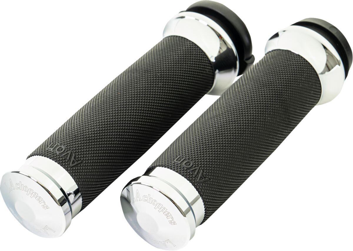 La Choppers County Line Grips For Harley FLFBS 1868 2007-2024 Chrome LA-7493-00