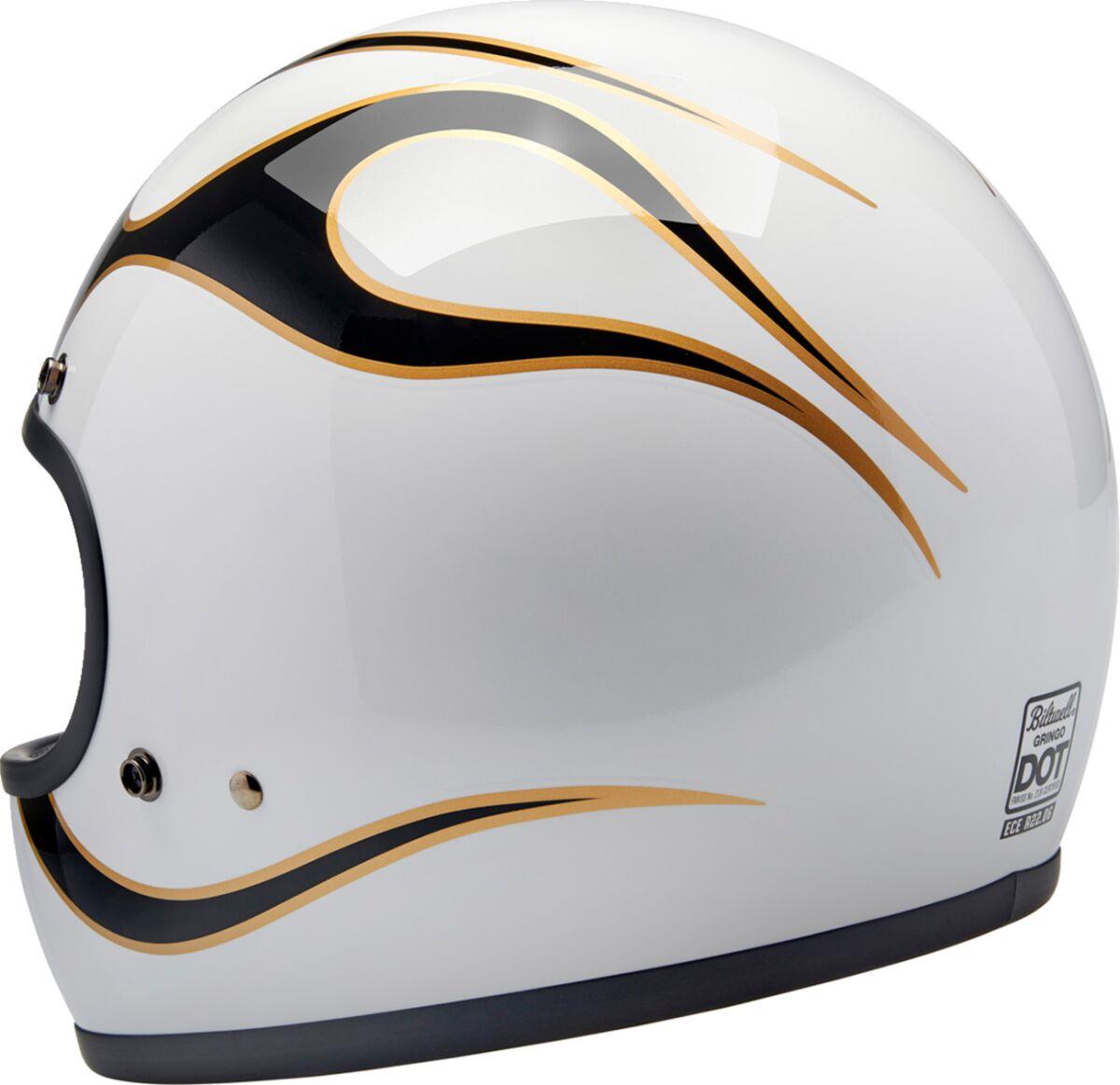 BILTWELL Gringo White/Black Motorcycle Helmet