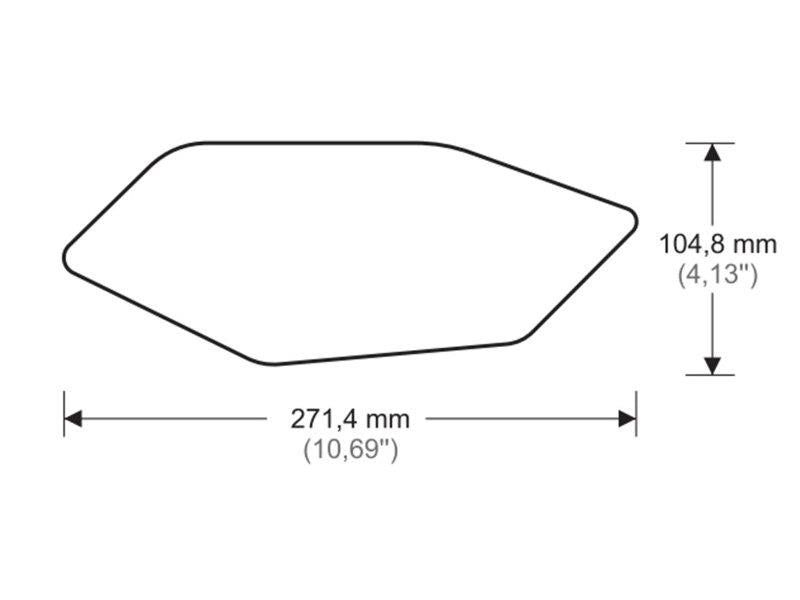 PUIG Side Tank Pad Protector Clear for Yamaha YZF R6 08-16 20095W