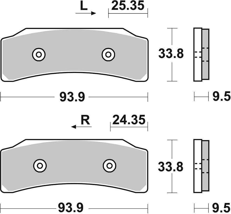 Sbs DS Racing Dual Sintered Brake Pads Sintered Metal Set 909DS-2