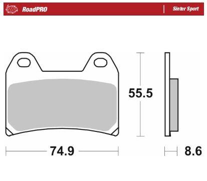 Moto-Master RoadPro Sinter Sport For Ducati Monster 795 1997-2026 404305