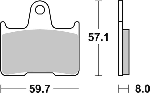 Sbs HHF Street Ceramic Organic Brake Pads For Harley XL 1200 X 2014-2022 715H.HF
