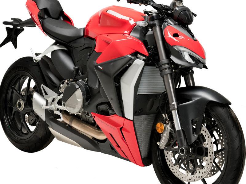 PUIG Naked Downforce Spoilers Matt Black for Ducati Streetfighter V2 22-24 21475J