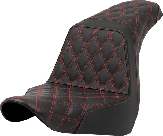 Saddlemen Lattice Stitch Step-Up Seat Red For HD FXLRS 1923 19-24 818-29-17504