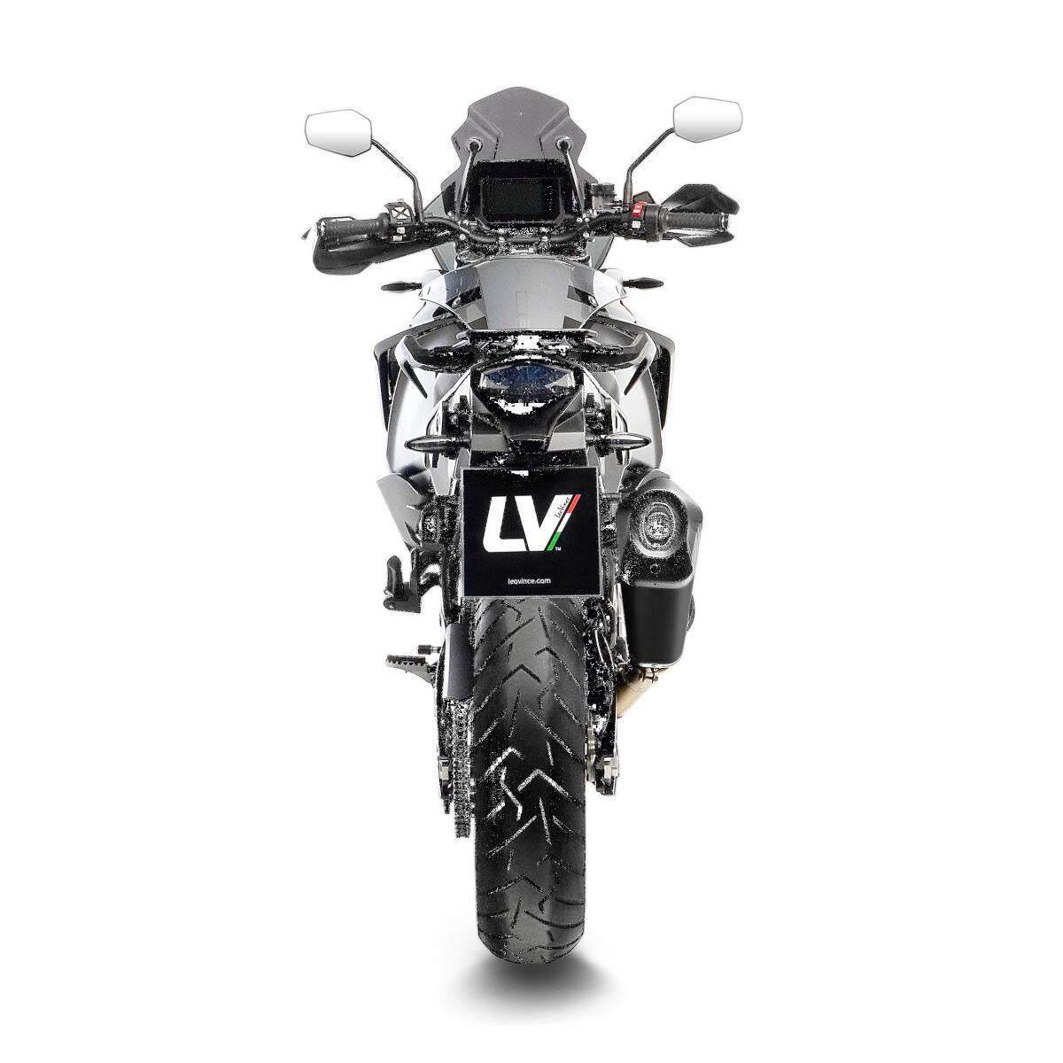 LEOVINCE LV-12R Black Edition Slip-On Muffler for KTM ADV/SUPER ADV 13-20 15309B