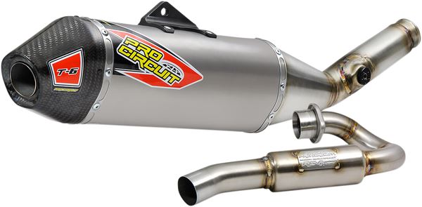 Pro Circuit T-6 Euro Exhaust System SS/TI/CF For Kawasaki KX 450 19-22 0121945H
