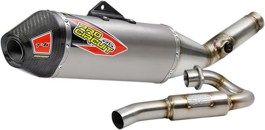 Pro Circuit T-6 Euro Exhaust System SS/TI/CF For Kawasaki KX 450 19-22 0121945H