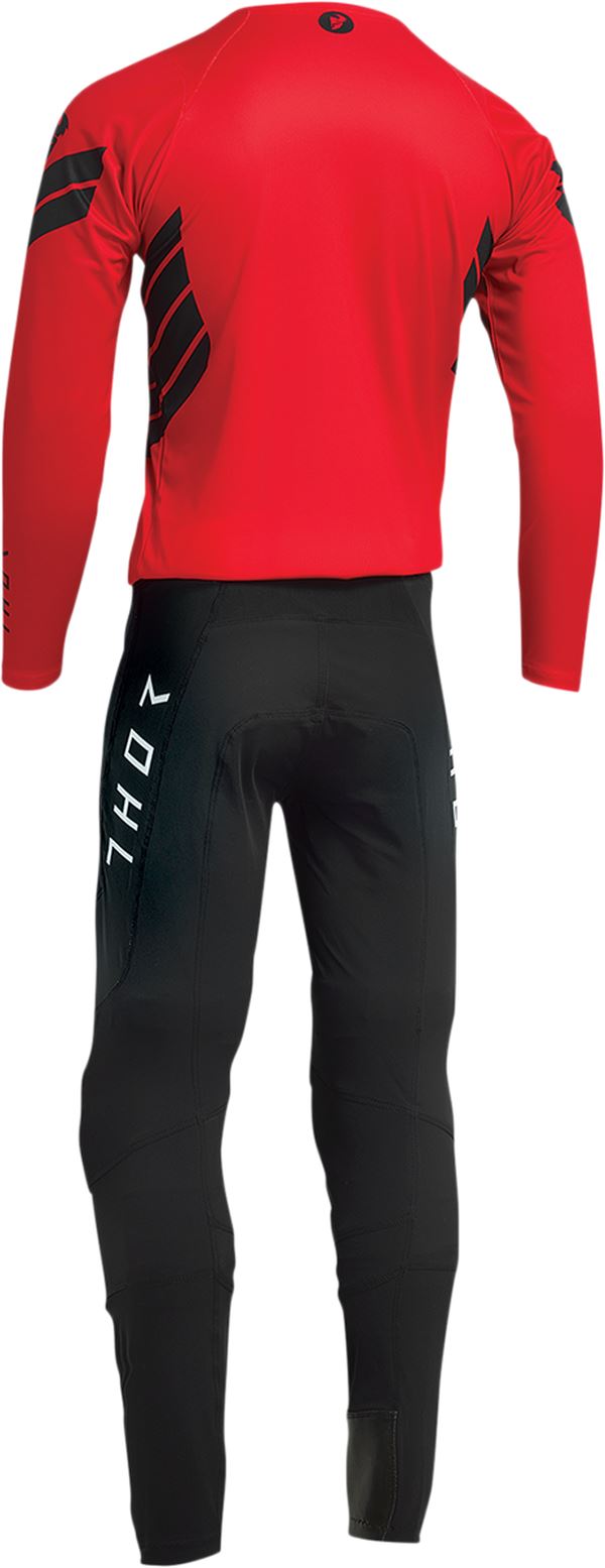 THOR Assist Sting MX Motorcross Long-Sleeve Jersey Black/Red 2023 Model