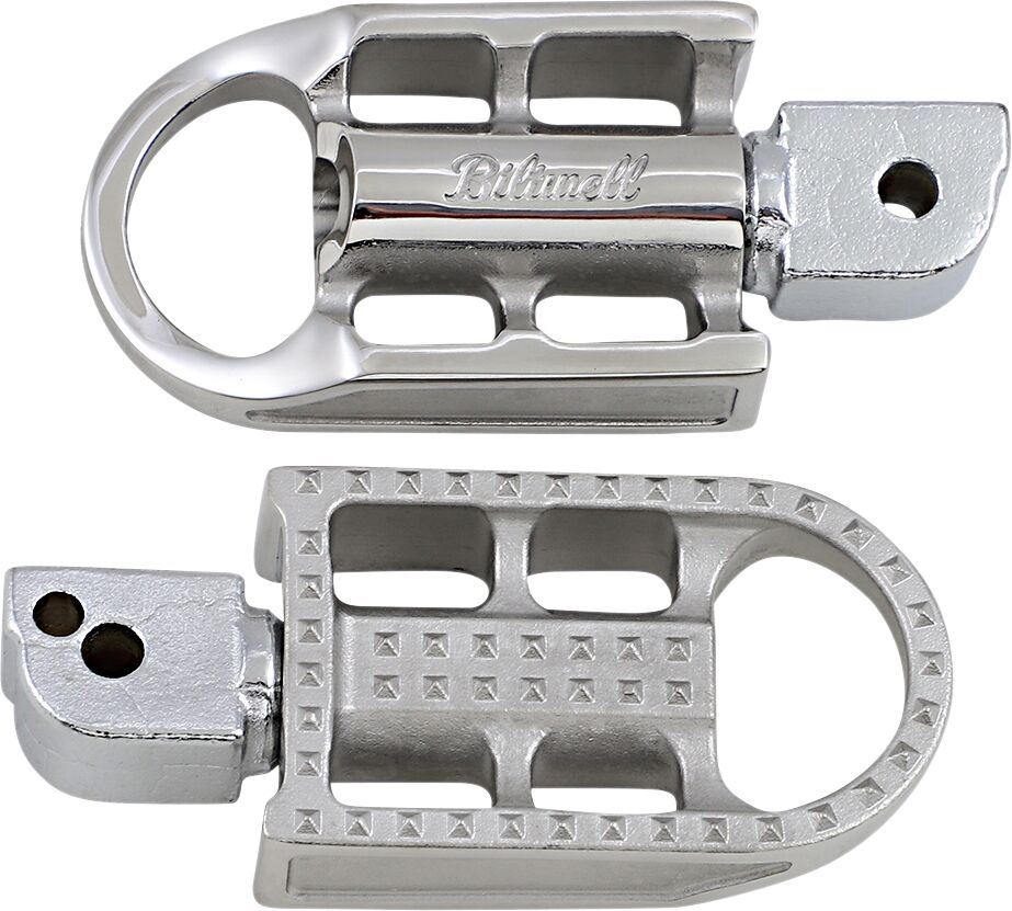 Biltwell Mushman Footpegs For Harley Davidson FLFBS 2018-2024 Silver 7002-302-04