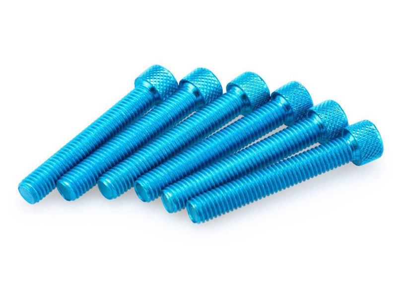 PUIG M8 50mm Allen Screws x 6 Blue Universal 0524A