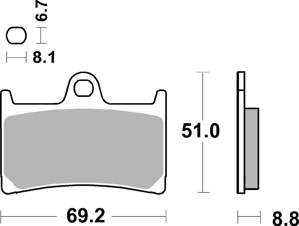 Sbs DS Racing Dual Sintered Brake Pads For Yamaha YZF-R6 600 1998-2026 634DS-2