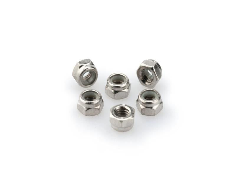 PUIG M5 Locknuts x 6 Silver Universal 0735P