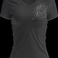 Moose Racing T-Shirt Womens Flourish Script Black