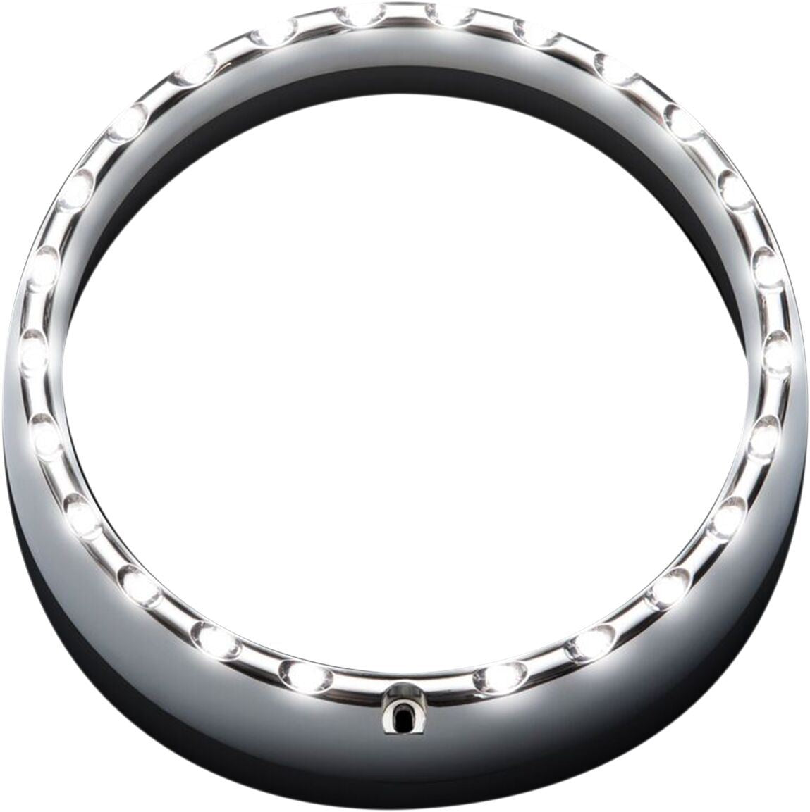 Custom Dynamics 7" LED Headlight Trim Ring Harley FLHTC 1690 12-13 CDTB-BAT-W-C