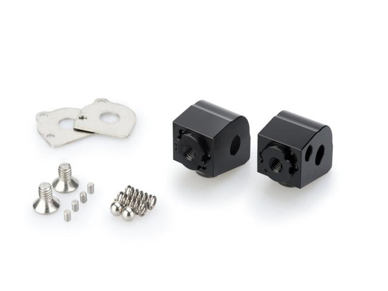 Puig Pillion Adjustable Footpeg Adaptors Black 8100A