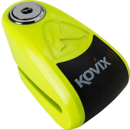 Disc Block With Alarm KAZ10 Pivot 10MM Igiallo Fluo KOVIX