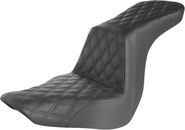 Saddlemen Black Front Full Lattice Stitch Step-Up Comfort Rider Seat 818-29-195