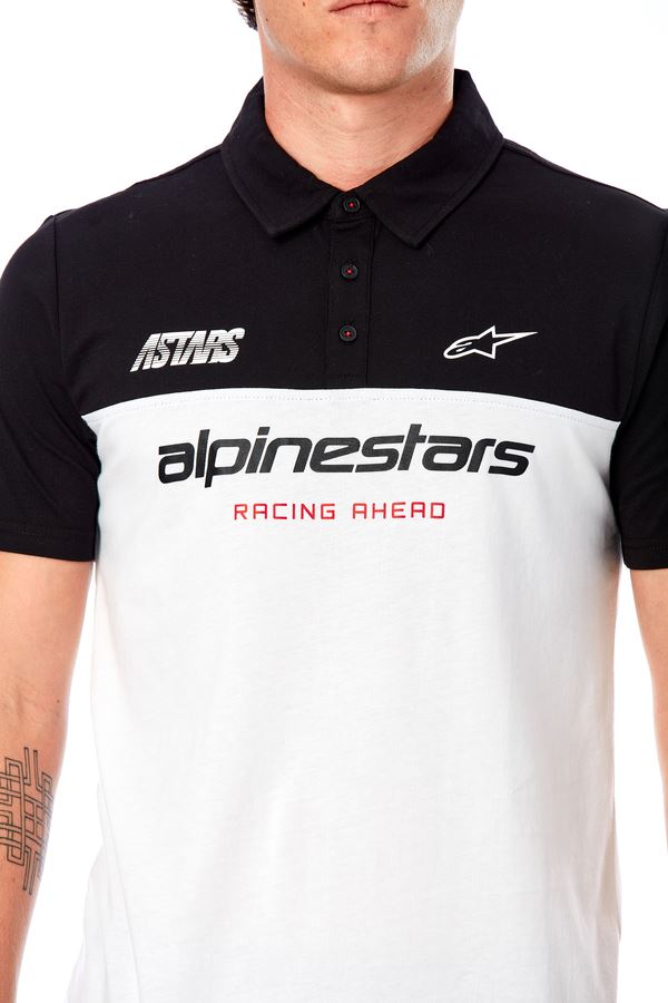 Alpinestars Paddock Polo Shirt Black White