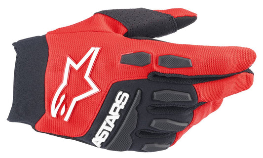 Alpinestars Youth Freeride Bicycle Gloves Red White Black