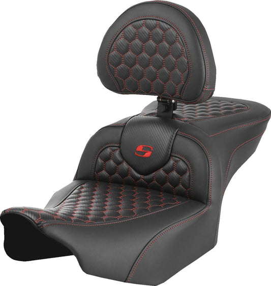 Saddlemen Roadsofa Seat With Headrest For HD FLTRXSE 1977 23-24 823-07-189B4