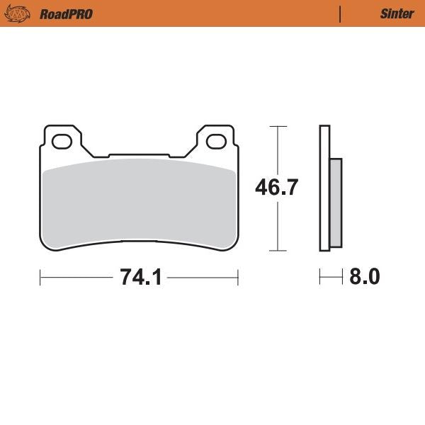 Moto-Master RoadPRO Sinder Brake Pad Front For Honda CBR 600 RR 2004-2021 406401
