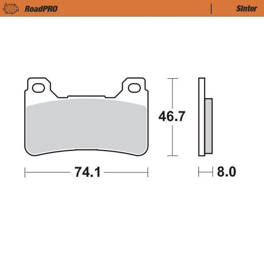 Moto-Master RoadPRO Sinder Brake Pad Front For Honda CBR 600 RR 2004-2021 406401