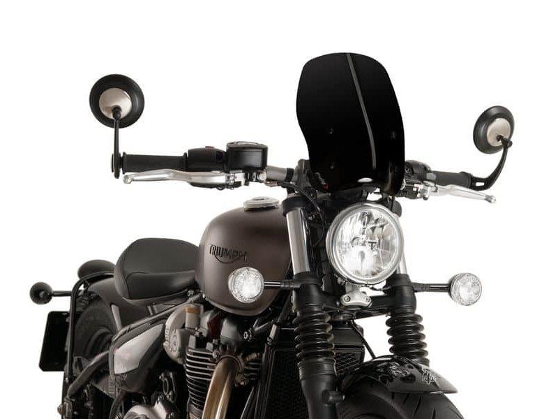PUIG New Generation Touring Screen Black for Triumph Bonneville Bobber 17-20 9437N