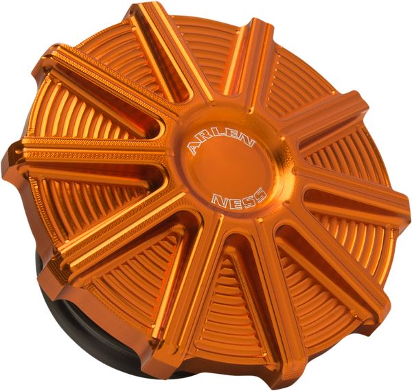 Arlen Ness Vented Gas Cap 10G Orange Aluminum For HD FXLRS 1923 91-24 701-005