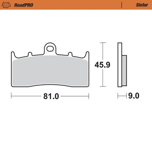 Moto-Master RoadPRO Sinder Brake Pad Front For BMW K 1600 B 1999-2024 405901