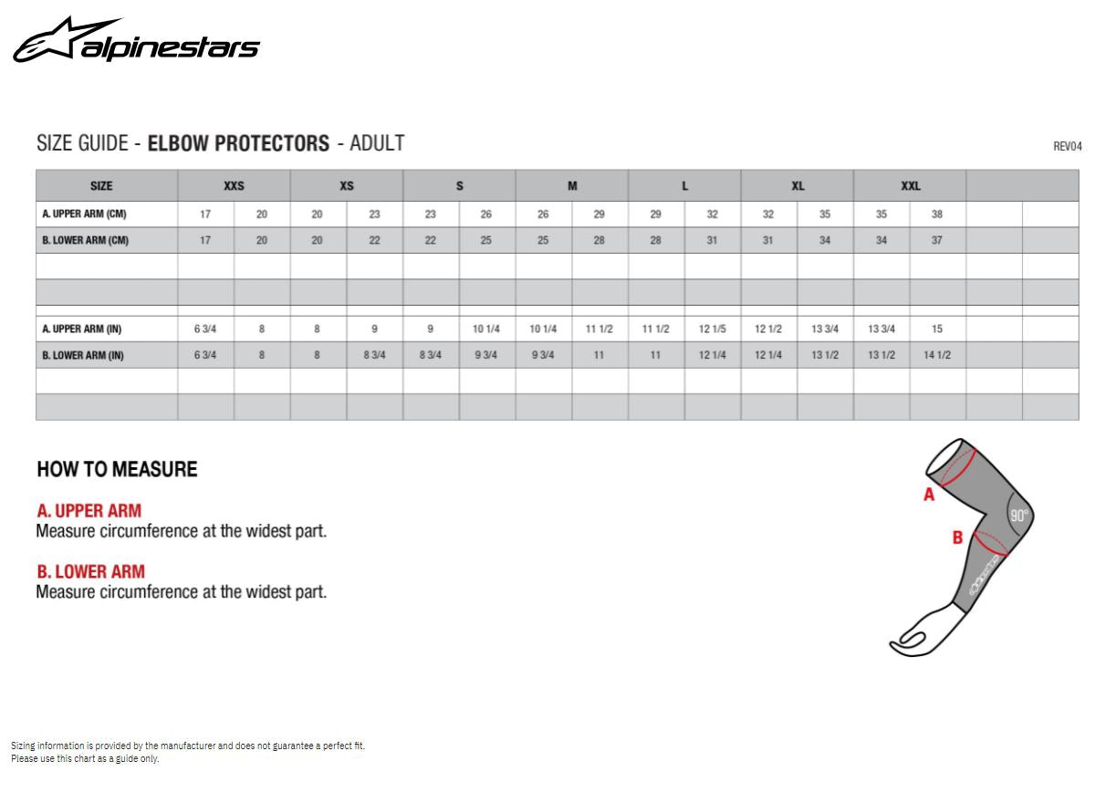 Alpinestars Bionic Flex Elbow Protectors Black Red