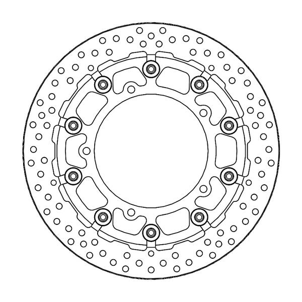 Moto-Master Halo Series T-Floater Brake Rotor For Yamaha YZF-R7 2003-2025 116125