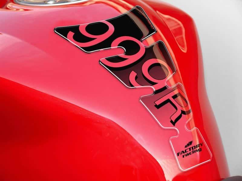 PUIG Spirit Tank Pad w/ Model Logo Silver for Ducati 999 R 03-06 4342P