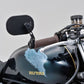 Daytona Bar End Mirror Black Aluminum Side View Short Stem 30mm Clamp 80800