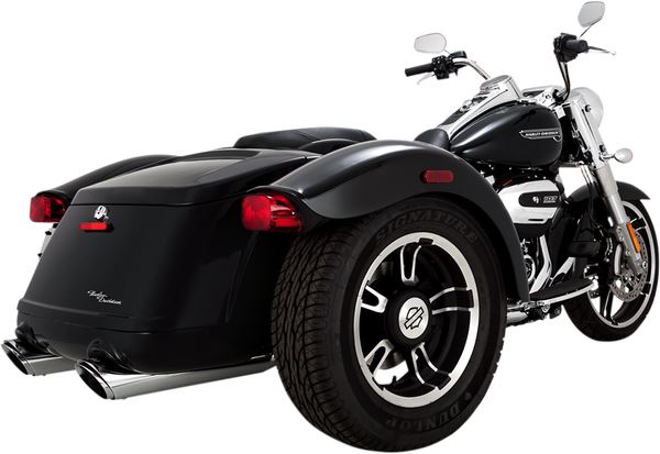 Vance & Hines Twin Slash Slip-On Mufflers Chrome For HD FLRT 1750 2017 16796