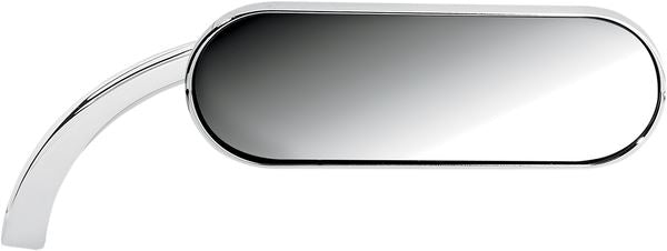 Arlen Ness Micro-Mirror Chrome Silver Screw-In Convex Oval Left 13-406