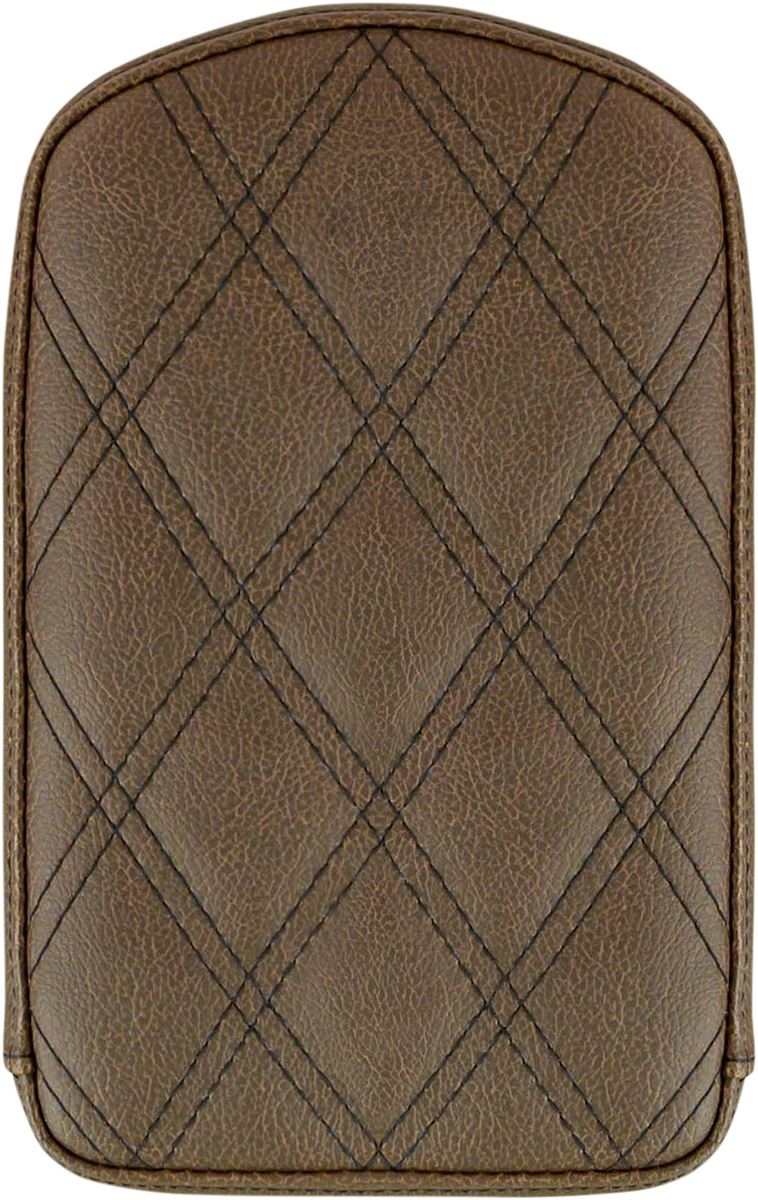 SADDLEMEN 041145 / 0822-0329 Brown Lattice Stitch Sissy Bar Pad 11" x 6.5"