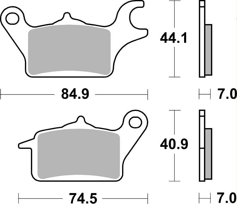 Sbs HF Street Ceramic Organic Brake Pads For Kawasaki Z 125 2017-2020 925HF
