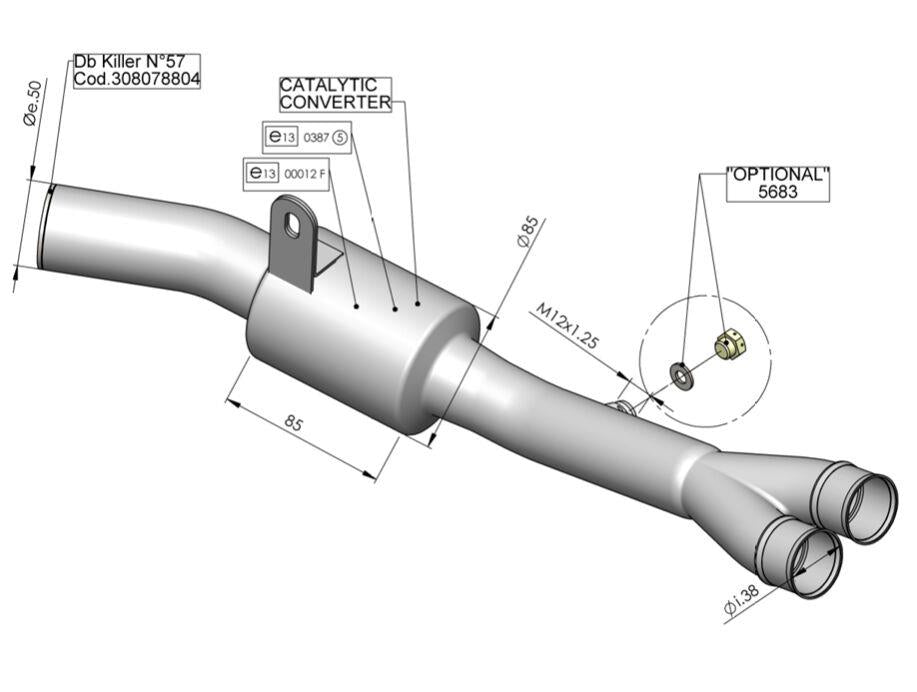 Leovince Catalytic Converter For Kawasaki Ninja 650 2017-2020 16001