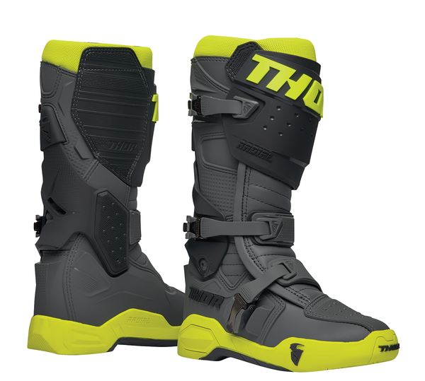 THOR Radial MX Motorcross Boots Black/Fluo. Yellow 2023 Model