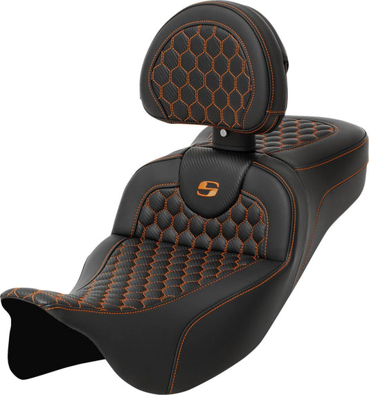 Saddlemen Roadsofa Seat With Backrest For HD FLHXS 1868 08-23 808-07B-190B3