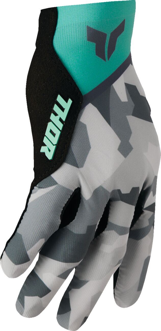 THOR Women's SPORTMODE Shadow MX Gloves TEAL 2025 Model