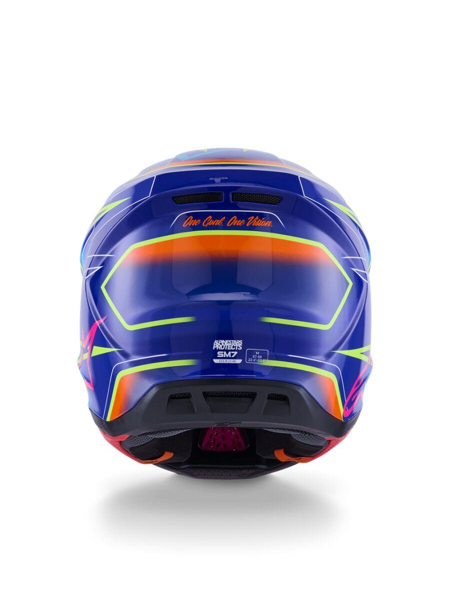 ALPINESTARS SM7 Cast Helmet BLU/YL/PINK 2025 Model