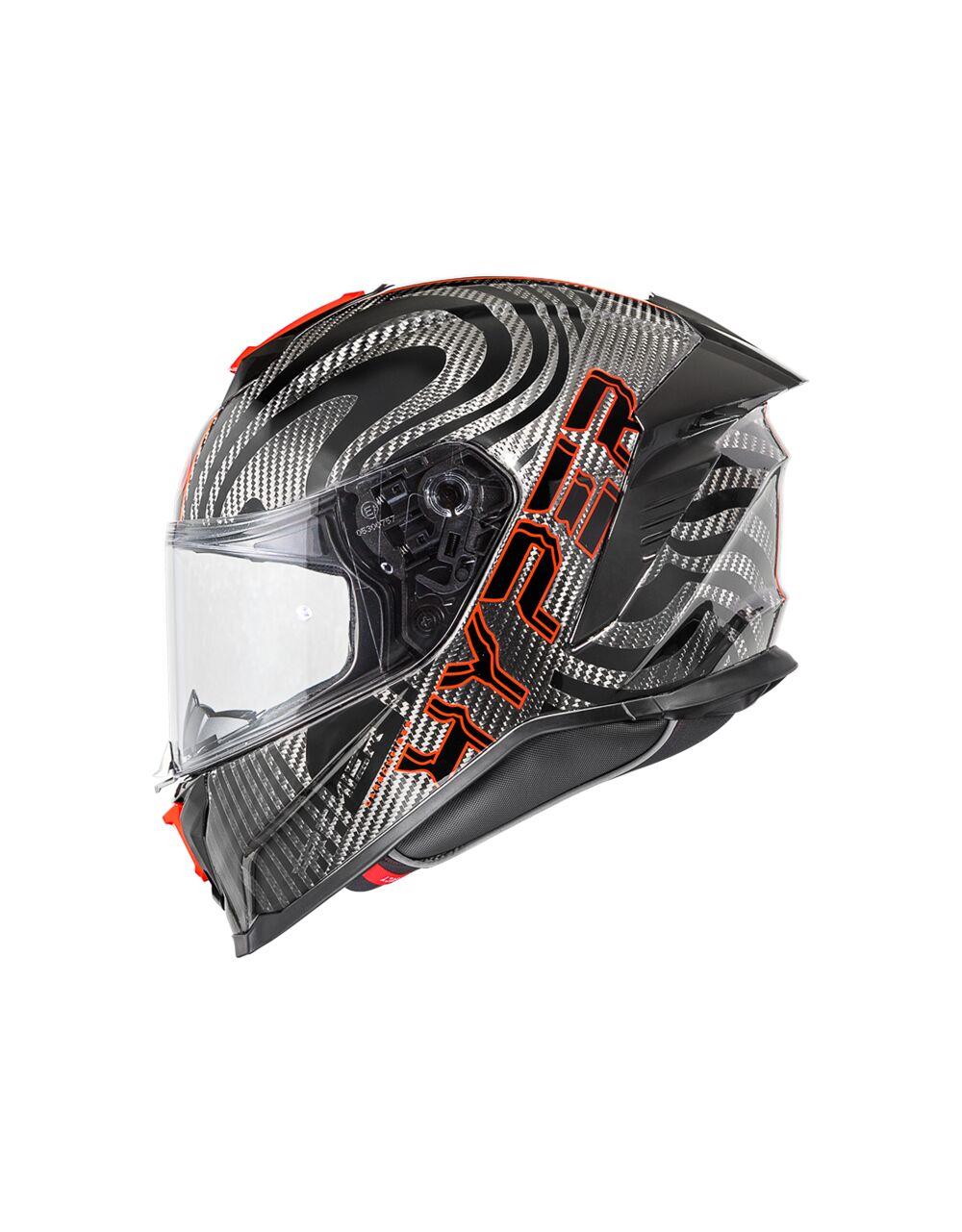 PREMIER HELMETS Hyper Carbon Red/Black Motorcycle Helmet