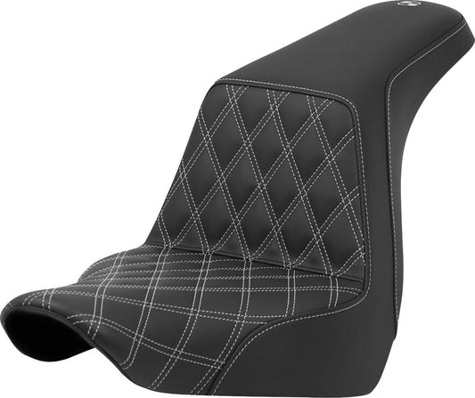 Saddlemen Lattice Stitch Step-Up Seat White For HD FXLRS 1923 18-24 818-29-17205