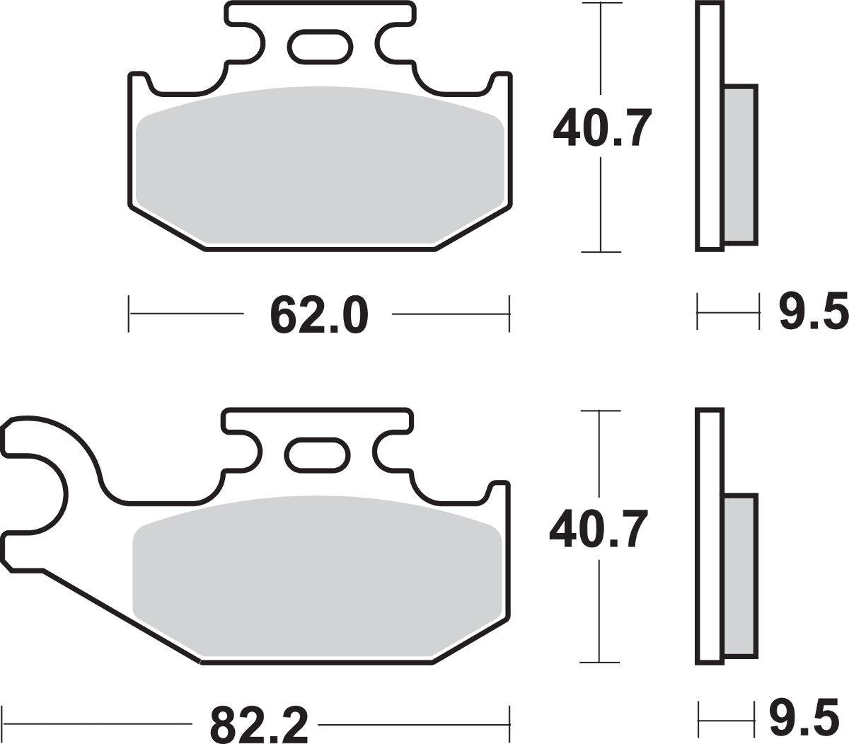 Sbs SI Offroad Sintered Brake Pads For Can Am 900 ACE 2003-2024 767SI